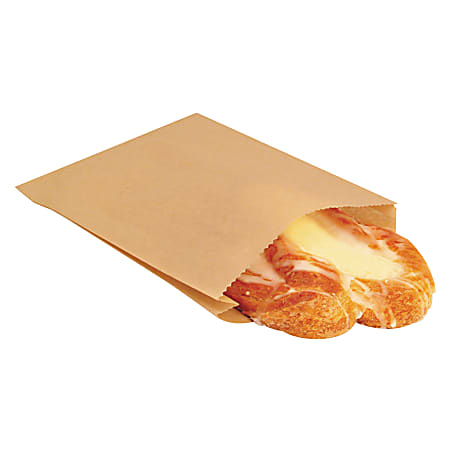 Bagcraft EcoCraft® Grease-Resistant Sandwich Bags, 8"H x 6 1/2"W x 1"D, Natural, Carton Of 2,000 Bags