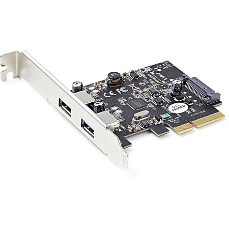 StarTech.com 2-Port USB PCIe Card 10Gbps/port - USB 3.1/3.2 Gen 2 Type-A PCI Express 3.0 x2 Host Controller Expansion Card