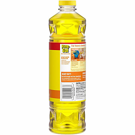 Pine-Sol All Purpose Multi-Surface Cleaner - Concentrate - 28 fl oz (0.9 quart) - Lemon Fresh Scent - 12 / Carton - Deodorize, Long Lasting, Non-sticky, Rinse-free, Disinfectant - Yellow