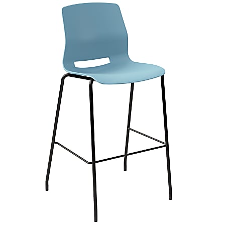 KFI Studios Imme Stacking Bar Stool, Sky Blue/Black