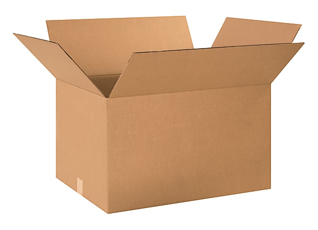 Partners Brand Corrugated Cartons, 24" x 18" x 14", Kraft, Pack Of 15