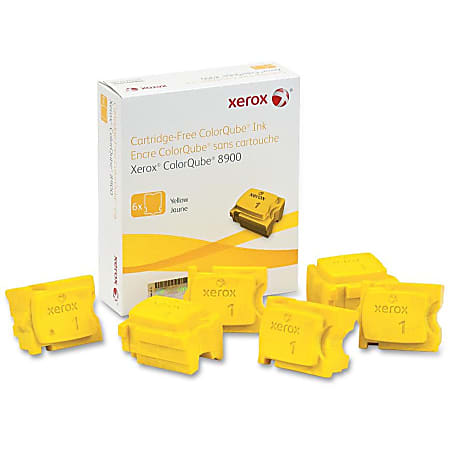 Xerox® 8900 ColorQube Yellow Solid Ink, Pack Of 6, 108R01016