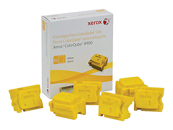 Xerox® 8900 ColorQube Yellow Solid Ink, Pack Of 6, 108R01016