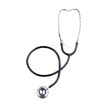 Medline Dual-Head Stethoscope, 22" Tubing, Black