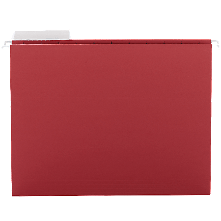 Smead® Colored Hanging Folders, 8 1/2" x 11", 10% Recycled, Red, Box Of 25