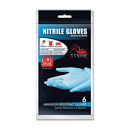 Medline Venom Disposable Nitrile Gloves, X-Large, Blue, Box Of 6