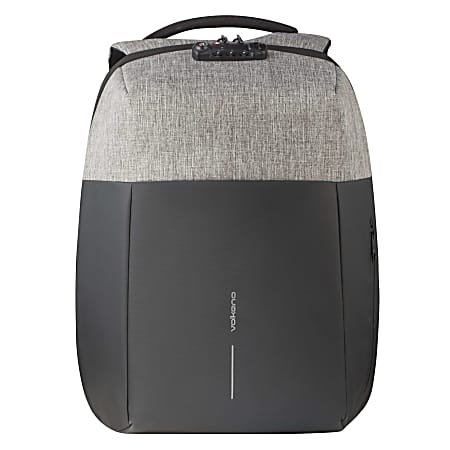 Volkano Smart Deux Backpack With 15.6" Laptop Pocket, Light Charcoal