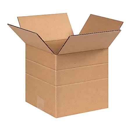 Partners Brand Multi-Depth Corrugated Boxes, 8" x 8" x 8", Kraft, Pack Of 25