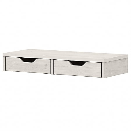 Bush Furniture Key West Desktop Organizer With Drawers, Linen White Oak, Standard Delivery