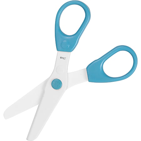 Westcott Super Safety Child Scissors - 5 Overall Length - Left/Right -  Metal - Blunted Tip - Purple - 12 / Box