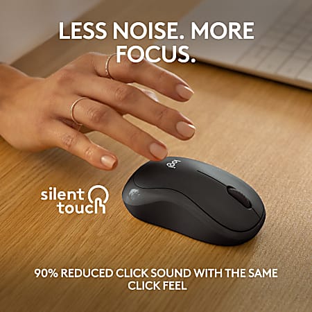 Logitech M240 Silent Bluetooth Wireless Mouse 48percent Recycled Graphite  910 007113 - Office Depot