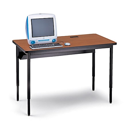 Bretford Basic Quattro Computer Table, 32"H x 36"W x 30"D, Mist Gray