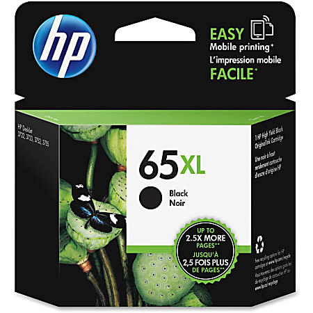 HP 65XL High Yield Black Ink Cartridge N9K04AN Office Depot