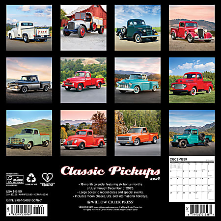 2026 Willow Creek Press Art Design Monthly Wall Calendar 12 x 12 ...