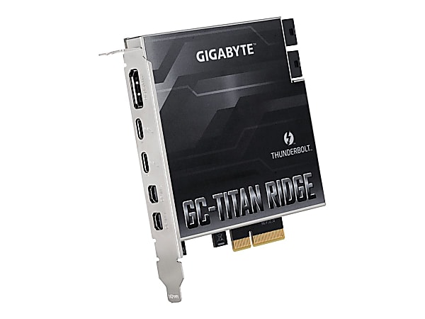 Gigabyte GC-TITAN RIDGE (rev. 2.0) - Thunderbolt adapter - PCIe 3.0 x4 - Thunderbolt 3 / USB-C 3.2 Gen 2 x 2