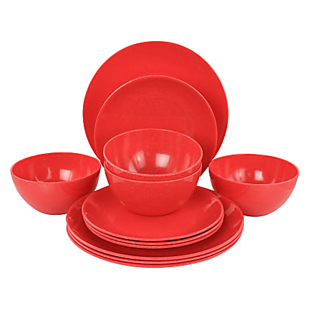 Red plates and bowls 2025
