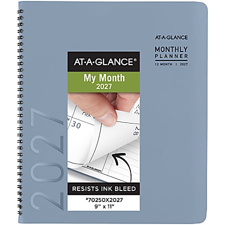 AT-A-GLANCE® Contemporary 2027 Monthly Planner, Drizzle, Large, 9" x 11"