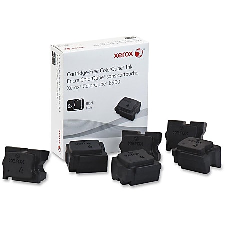 Xerox® 8900 ColorQube Black Solid Ink, Pack Of 6, 108R01017