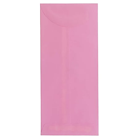 JAM Paper® Policy Envelopes, #12, Gummed Seal, Ultra Pink, Pack Of 50 Envelopes