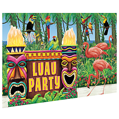 Amscan Summer Luau Party Giant Decorating Kit, Multicolor, Set Of 6 Pieces