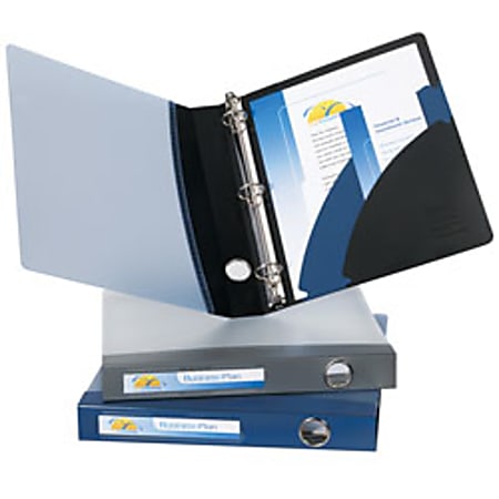 Avery® Easy-Access Reference Binder, 1" Rings, Silver Blue