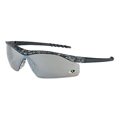 Mossy Oak Dallas Safety Glasses, Silver Mirror Lens, Mossy Oak Frame