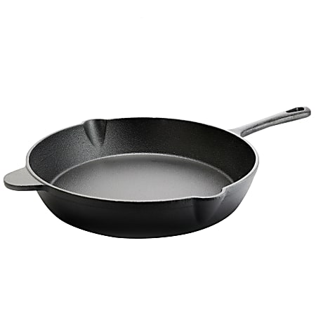 Gibson General Store Addlestone Cast Iron Frying Pan, 12", Black