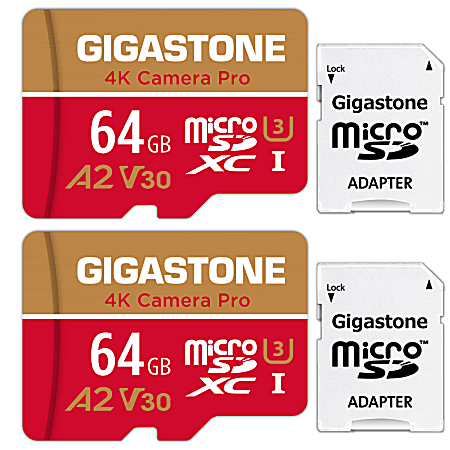 Dane-Elec Gigastone 4K Camera Pro MicroSDXC Cards, 64GB,