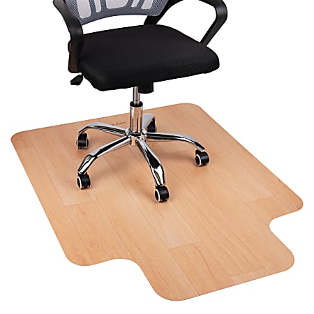 Naturei Office Chair Mat for Hardwood Floor - 48'' x 30'' Clear Computer Desk Chair Floor Mats Protection on Wood Tile Floors - Transparent Plastic