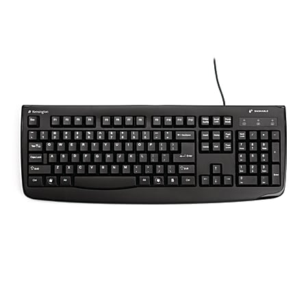 Kensington® Pro Fit Washable Keyboard, Black