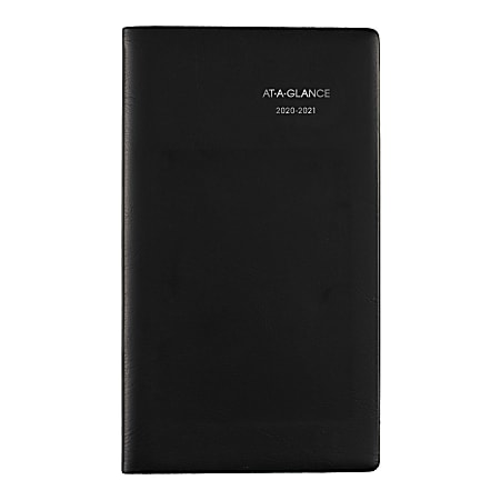 AT-A-GLANCE® DayMinder Academic Weekly Planner, 3-1/2" x 6", Black, July 2020 to June 2021, AY4800