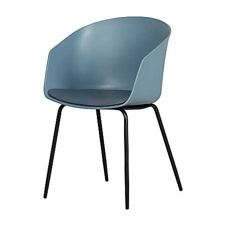 South Shore Flam Chair With Metal Legs, Steel