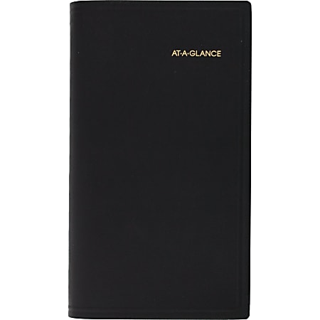 2025 AT-A-GLANCE® Monthly Planner, 3-1/2" x 6", Black, January To December, 7006405