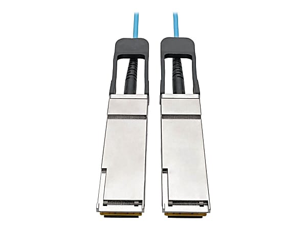 Eaton Tripp Lite Series QSFP+ to QSFP+ Active Optical Cable - 40Gb, AOC, M/M, Aqua, 3M (9.84 ft.) - 10 ft Fiber Optic Network Cable  - N28F03MAQ
