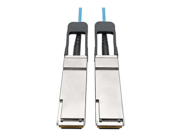 Tripp Lite QSFP+ to QSFP+ Active Optical Cable - 40Gb, AOC, M/M, Aqua, 3 m (9.8 ft.) - 10 ft Fiber Optic Network Cable for Switch, Server, Router, Network Device - Aqua