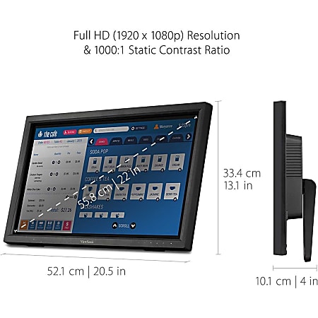 Viewsonic TD2223 22 LCD Touchscreen Monitor - Office Depot