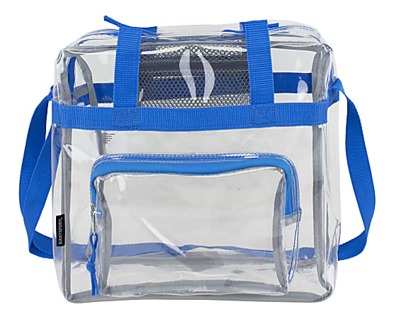 Eastsport Clear Stadium Tote Bag, 12"H x 12"W x 6"D, Royal Blue