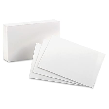 Office Depot® Brand Index Cards, Blank, 3" x 5", White, Pack Of 100