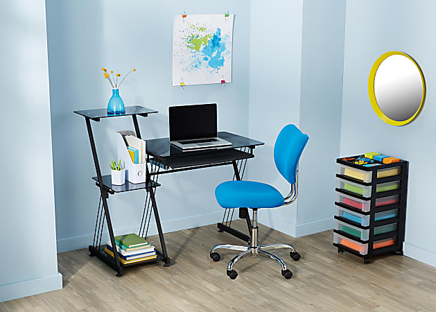 Brenton studio limble glass cheap computer desk