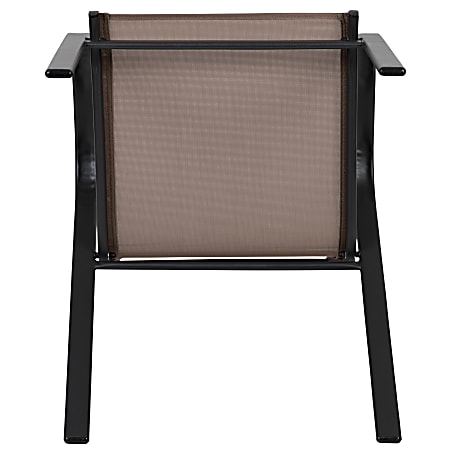 Flash furniture brazos series black outdoor stack chair discount