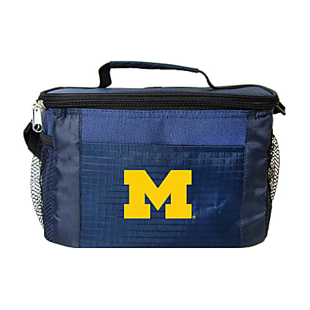 Kolder NCAA 6-Pack Cooler Bag, Michigan Wolverines, 8" x 10" x 6", Navy
