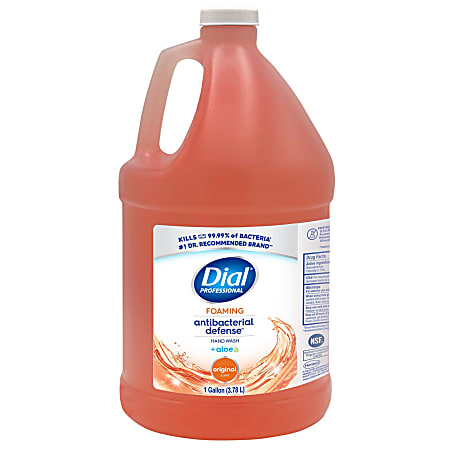 Dial® Professional Antibacterial Foaming Hand Wash Refill, Plus Aloe, Original Scent, 1 gal, 4/Carton