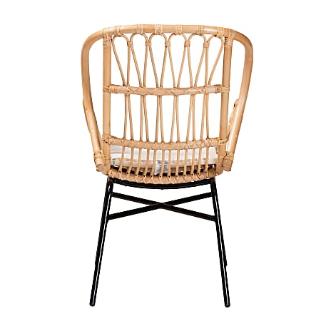 bali pari Caelia Modern Bohemian Chair Natural BrownBlack - Office Depot