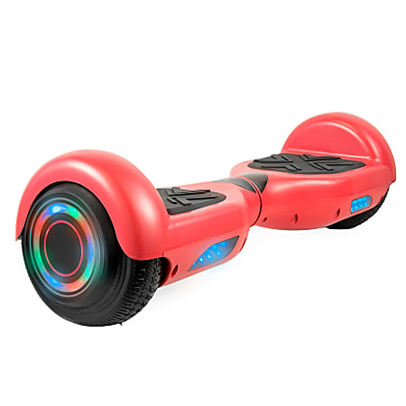 AOB Hoverboard With Bluetooth® Speakers, 7”H x 27”W x 7-5/16”D, Red