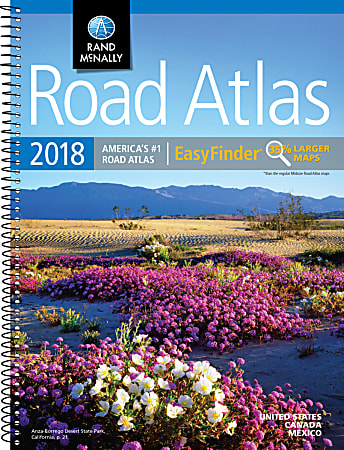 Rand McNally EasyFinder Mid-Size Road Atlas 2018