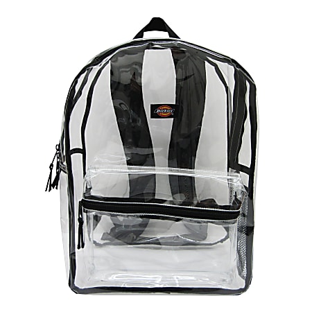 Dickies® Clear PVC Laptop Backpack, Black