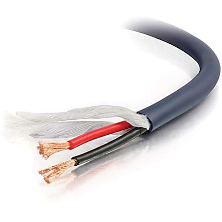C2G 100ft 12 AWG Velocity Bulk Speaker Wire - Bare Wire - 100ft - Blue