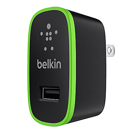 Belkin® BOOST UP™ Home Charger For Apple® iPad®, iPhone® And Samsung Devices, Black/Green