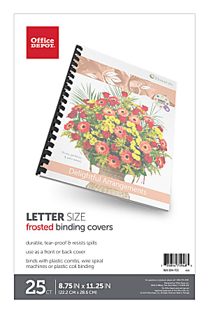Office Depot® Brand Binding Covers, 8-3/4" x 11-1/4", Frosted, Pack Of 25