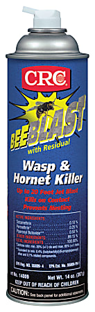 CRC Bee Blast™ Wasp And Hornet Spray, 20 Oz Aerosol Can, Pack Of 12 Cans